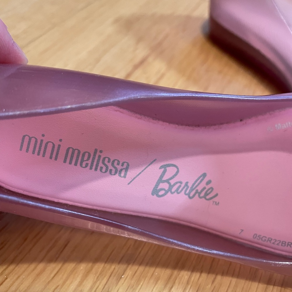 Mini Melissa pink Barbie jelly flats - Picture 4 of 6
